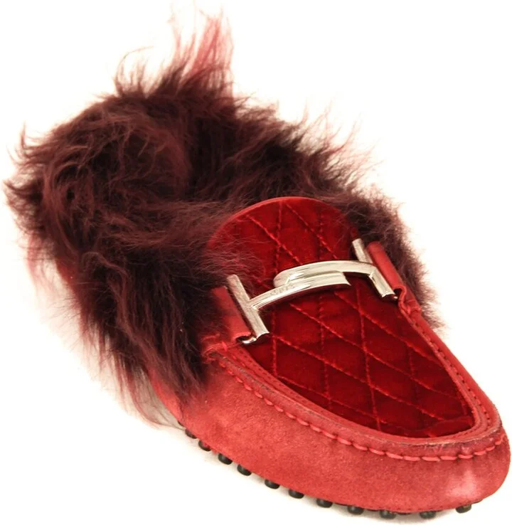 Tods Gommino Suede & Velvet Moccasin