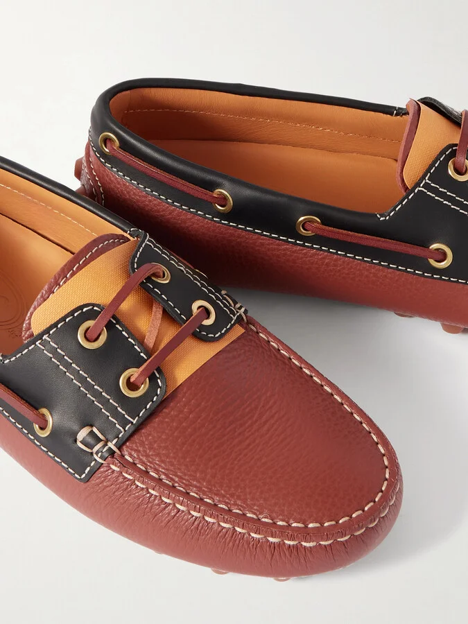 Tod's - Gommino Two-tone Leather Loafers - Brown - Image 4