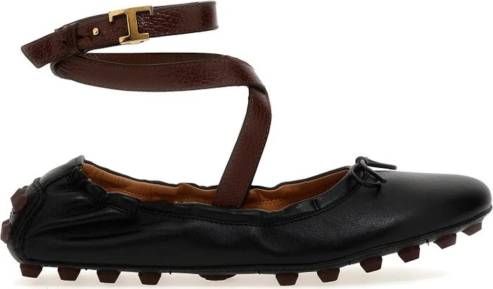 Tod's Gommino Wraparound Style Ballerina Shoes