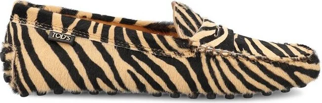 Tod's Gommino Zebra Printed Loafers