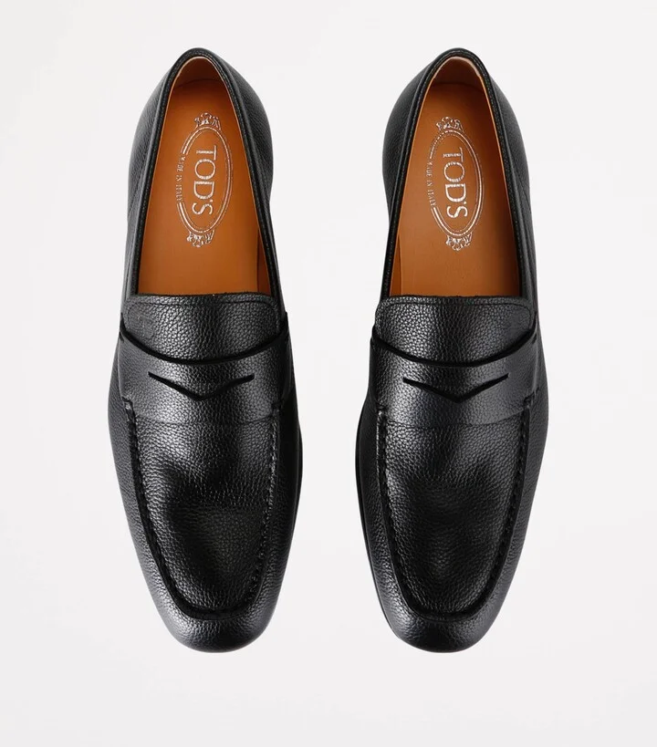 Tod's Grained Leather Mocassino Loafers - Image 4