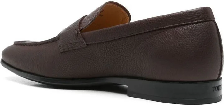Tod'S Grained Leather Penny Loafers Shoes - Image 3