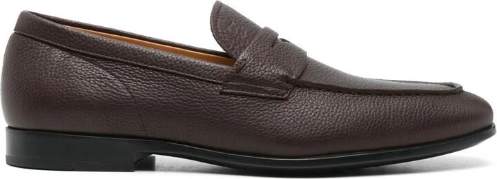 Tod'S Grained Leather Penny Loafers Shoes