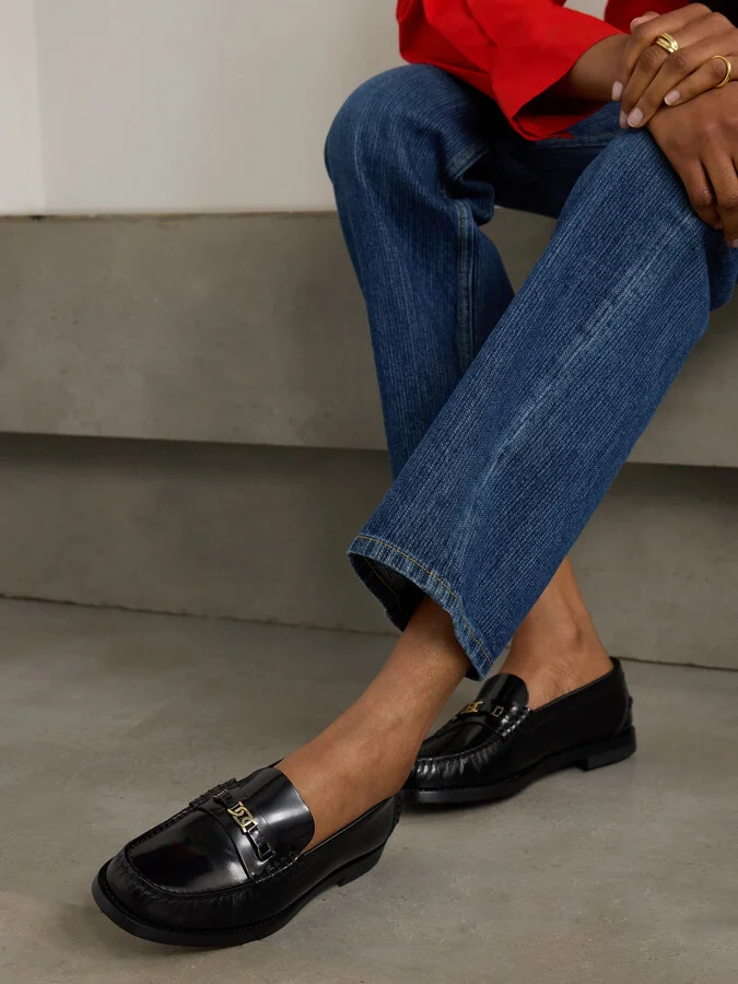 Tod's - Iniez Embellished Leather Loafers - Black - Image 2