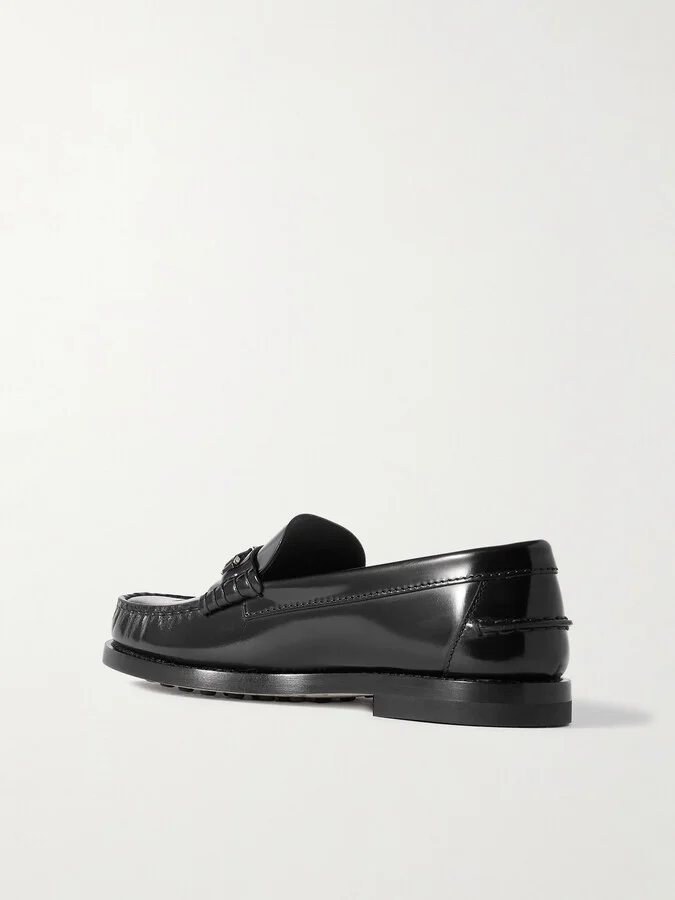 Tod's - Iniez Embellished Leather Loafers - Black - Image 3