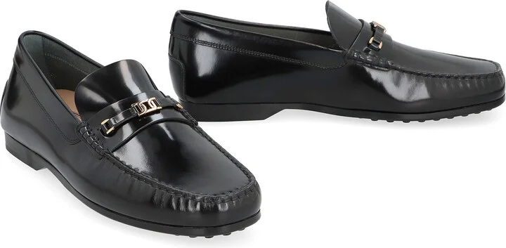 Tod'S 'Kate' Black Leather Loafers - Image 7