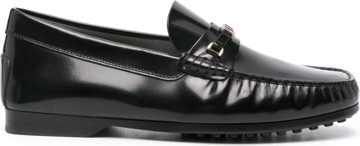 Tod'S 'Kate' Black Leather Loafers