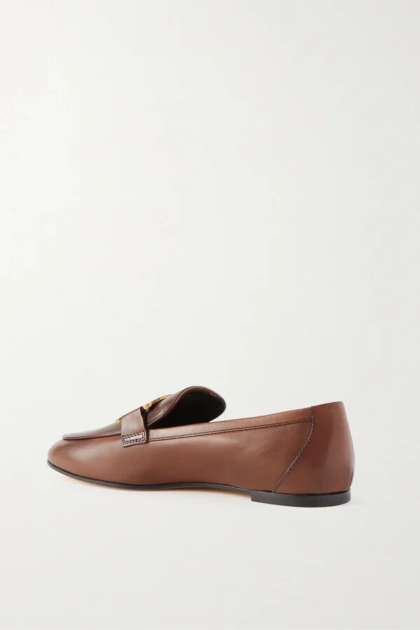 Tod's - Kate Embellished Leather Loafers - Brown - Image 3