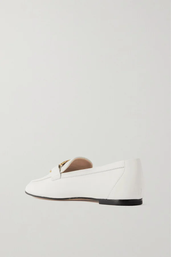 Tod's - Kate Embellished Leather Loafers - White - Image 3