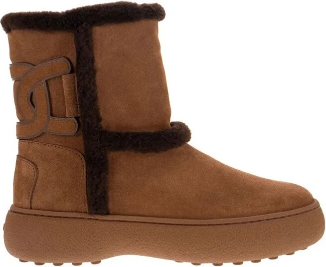 Tod's Kate Logo Patch Ankle Boots