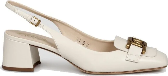 Tod's Kate Logo Plaque Slingback Pumps