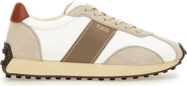 Tod'S Leather And Fabric Sneaker