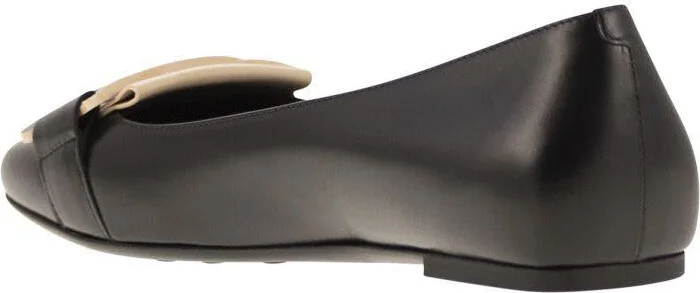 Tod'S Leather Ballerina With Chain - Image 3