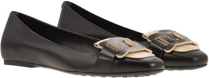Tod'S Leather Ballerina With Chain - Image 4