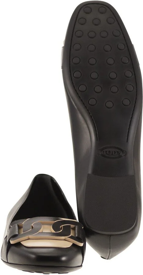 Tod'S Leather Ballerina With Chain - Image 5