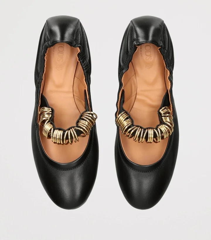 Tod's Leather Ballet Flats - Image 6