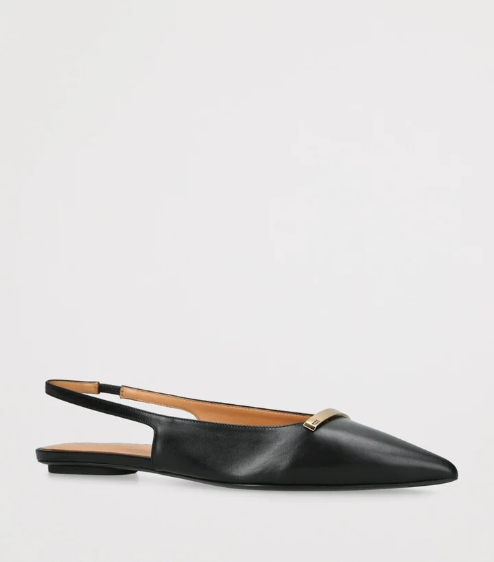 Tod's Leather Barretta Cuoio Slingbacks - Image 3