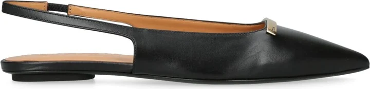 Tod's Leather Barretta Cuoio Slingbacks