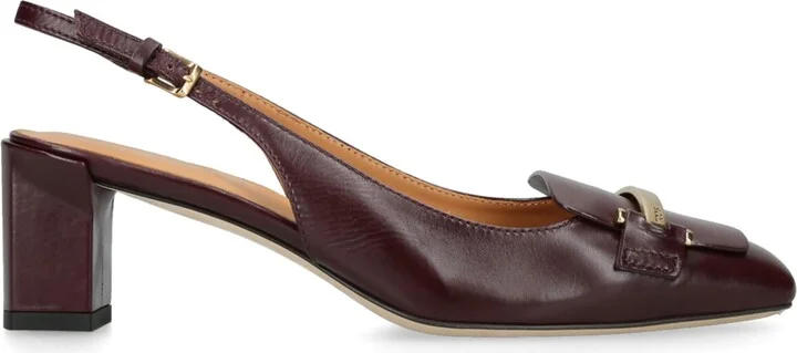 Tod's Leather Barretta Slingback Pumps 50