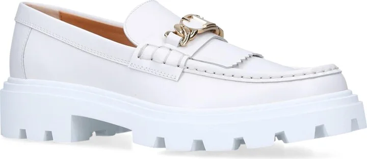 Tod's Leather Gomma Frangia Loafers