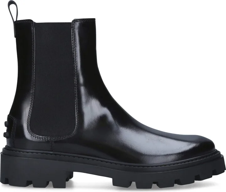 Tod's Leather Gomma Pesante Chelsea Boots - Image 3