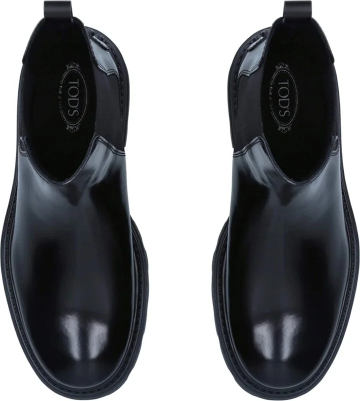Tod's Leather Gomma Pesante Chelsea Boots - Image 4