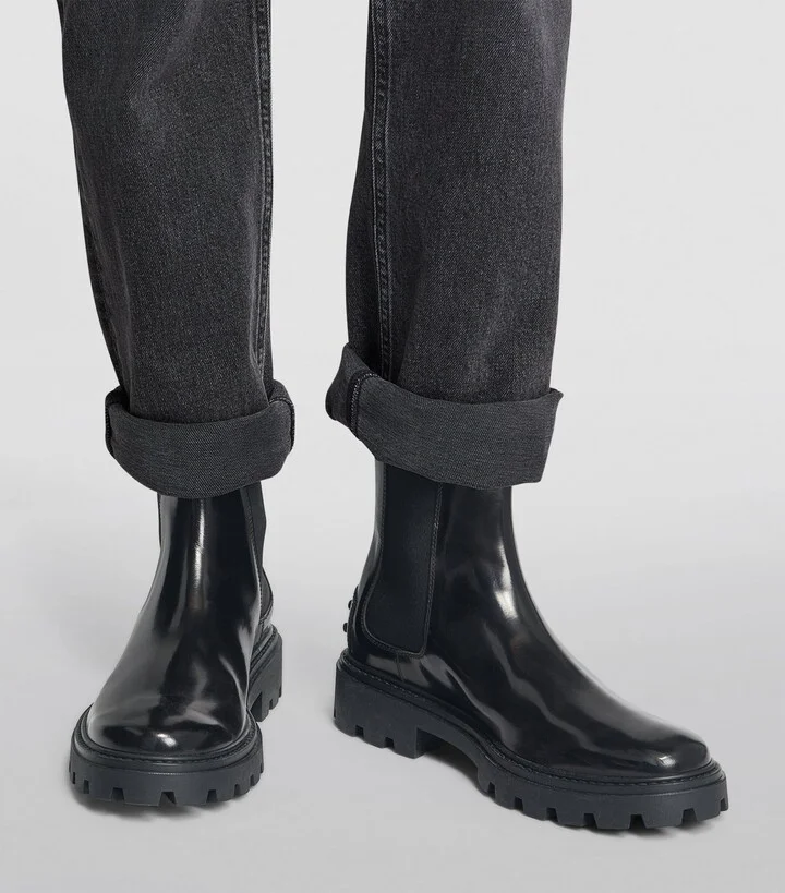 Tod's Leather Gomma Pesante Chelsea Boots - Image 5