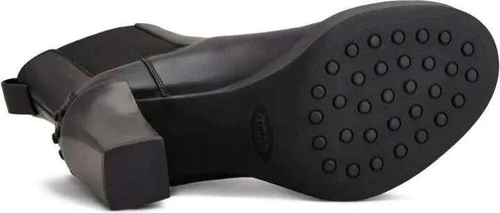 Tod'S Leather Heeled Chelsea Ankle Boots Shoes - Image 4