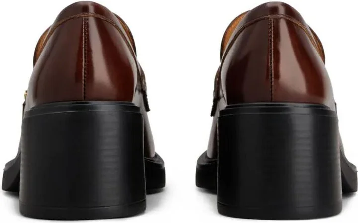 Tod'S Leather Heeled Penny Loafers Shoes - Image 4