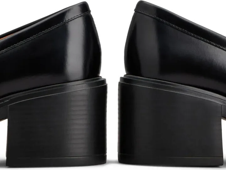 Tod'S Leather Heeled Penny Loafers Shoes - Image 4