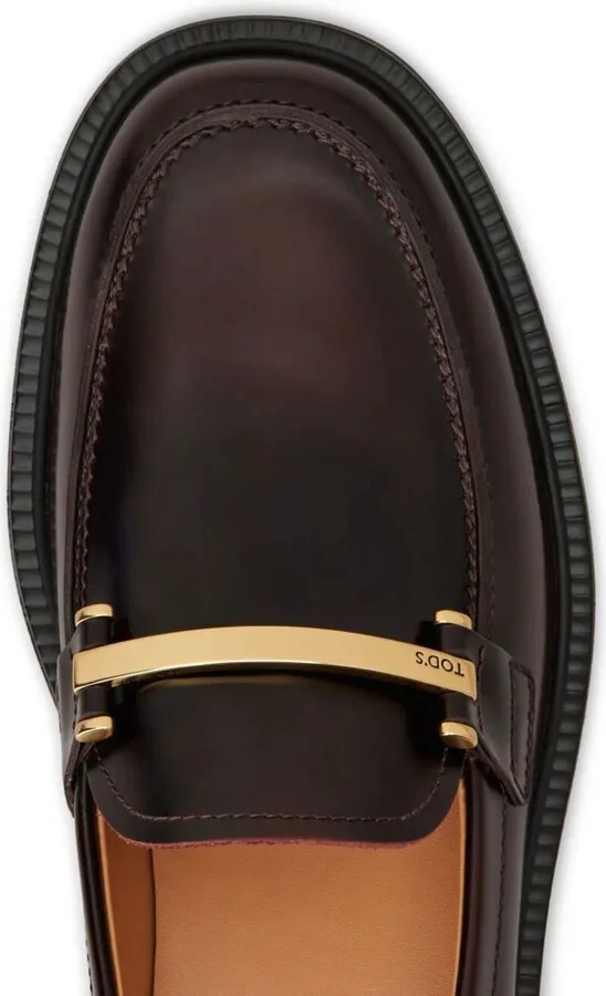 Tod'S Leather Loafers With Metal Bar Shoes - Image 3