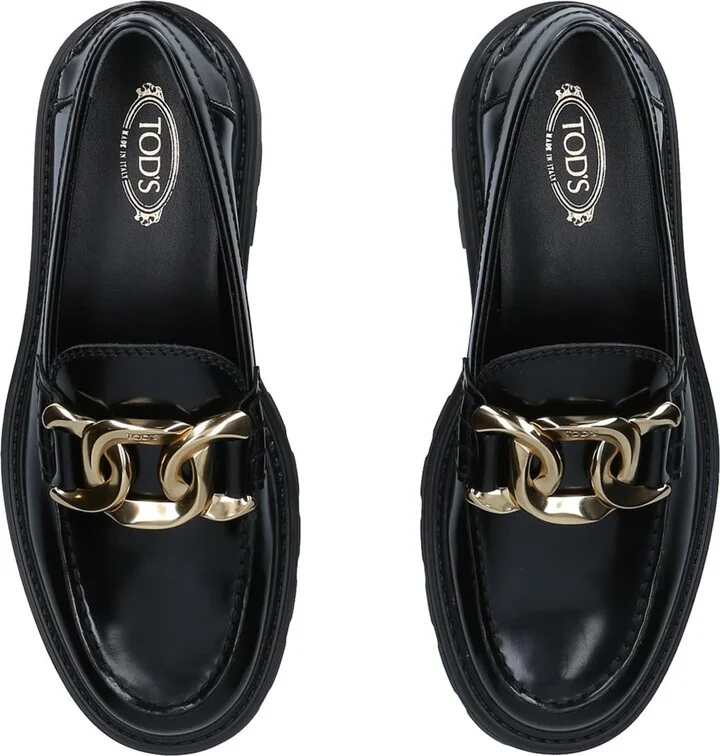 Tod's Leather Lug-Sole Loafers - Image 4
