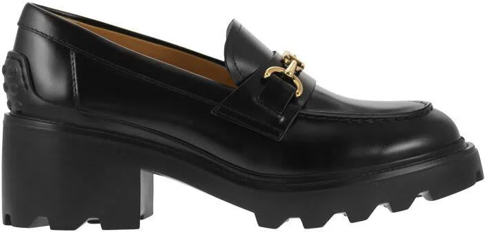 Tod'S Leather Moccasin With Carrarmato Bottom