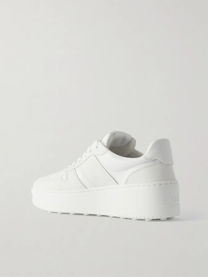Tod's - Leather Platform Sneakers - White - Image 3