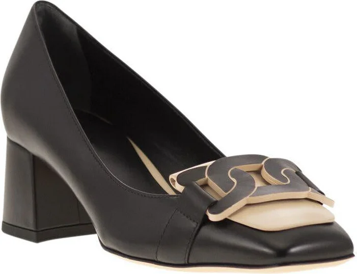 Tod'S Leather Pumps With Chain - Image 2