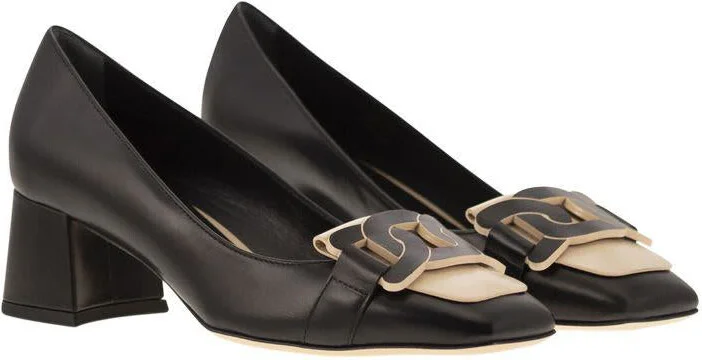 Tod'S Leather Pumps With Chain - Image 4