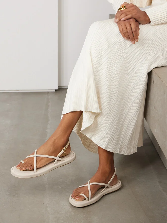 Tod's - Leather Sandals - Cream - Image 2