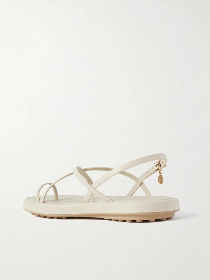 Tod's - Leather Sandals - Cream - Image 3