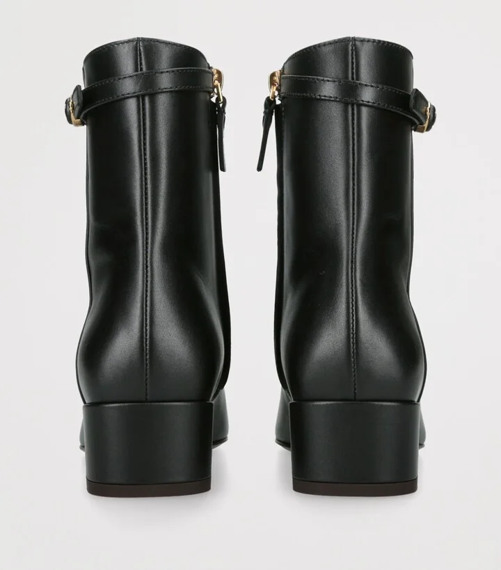 Tod's Leather Stivaletto Cuoio Ankle Boots 35 - Image 2