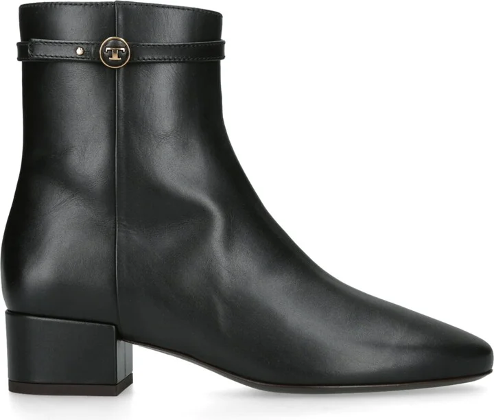 Tod's Leather Stivaletto Cuoio Ankle Boots 35