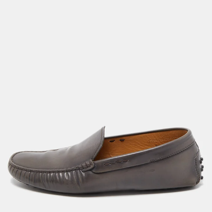 Tod's Light Brown Leather Slip On Loafers Size 41.5