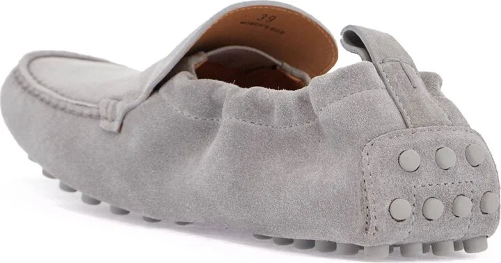 TOD'S light gray calfskin women's loafers - Image 2
