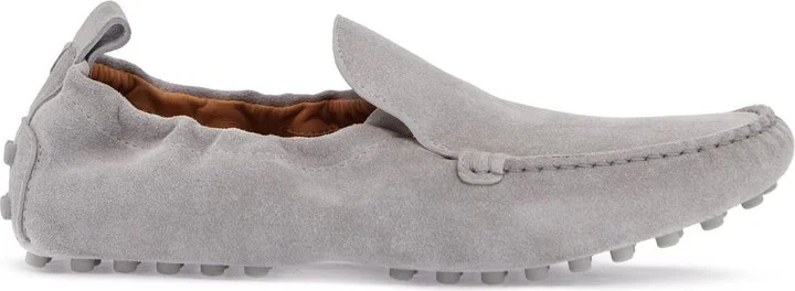 TOD'S light gray calfskin women's loafers