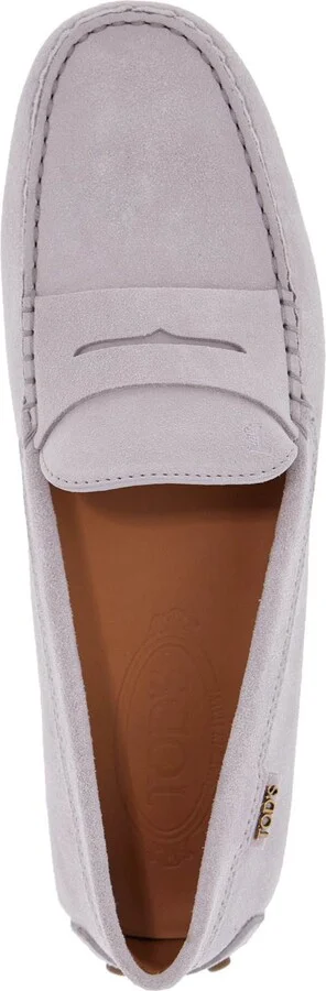 TOD'S light grey suede leather driving moccasin - Image 3