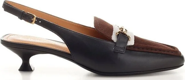 Tod's Logo Charm Slingback Mules