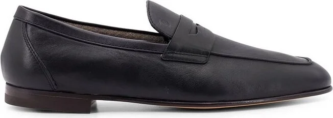 Tod's Logo Debossed Block Heel Loafers