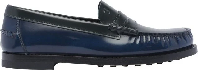 Tod's Logo Embossed Round Toe Loafers