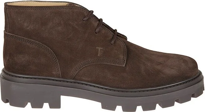 Tod's Logo Embroidered Lace-Up Shoes