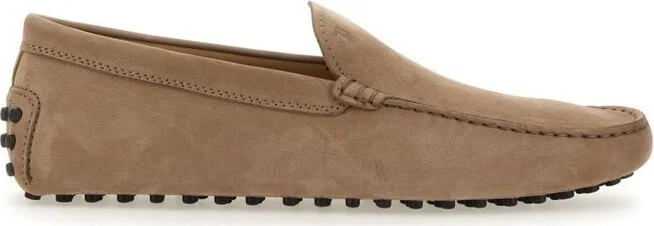 Tod's Logo Embroidered Round Toe Loafers