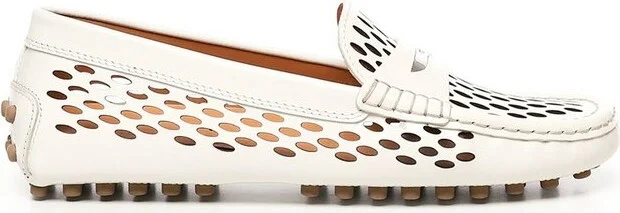 Tod's Logo Engraved Perforated Loafers
